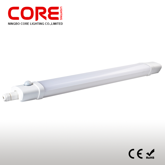 IP65 LED Tri-Proof Light with PIR Motion Sensor