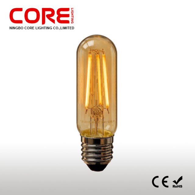 High Efficiency T30 LED Filament Bulb 8W 1235LM - 30x106mm Tubular Glass Lamp