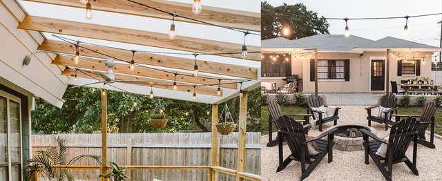 backyard string lights