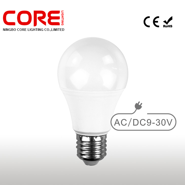 A60-WP6-10W 9-30V AC-DC E27 led bulb 