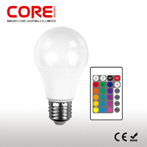 A60 5W RGB LED Bulb E27 with Remote Control Color Changing