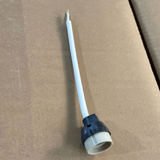 VDE Certified GZ10 Lampholder with Plastic Base | 15cm Braided Sleeved Wire 2*0.75mm²